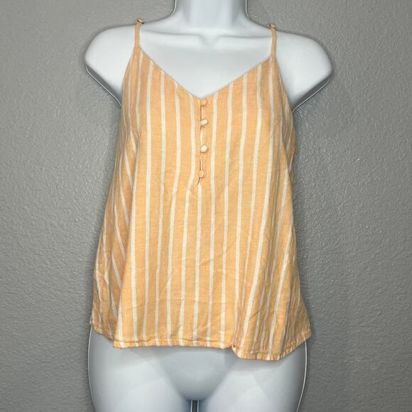 ABOUND Soft orange & white striped tank top - Picture 1 of 7